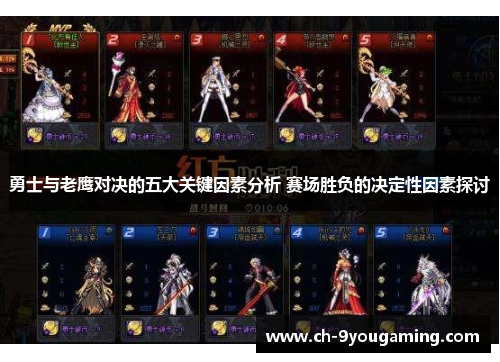 勇士与老鹰对决的五大关键因素分析 赛场胜负的决定性因素探讨